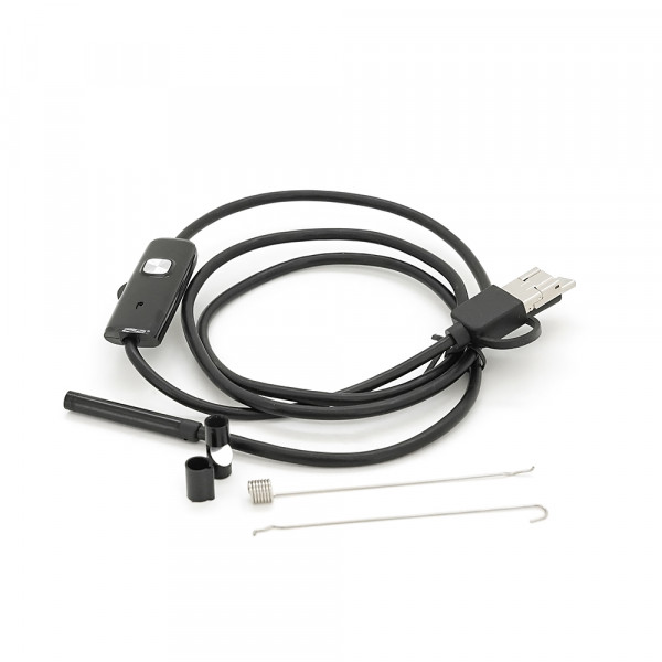 Універсальний ендоскоп 3в1 (USB+MicroUSB/Type-C) для смартфона/ПК, камера 5.5мм, жорсткий кабель 1м, з LED-підсвічуванням, IP67