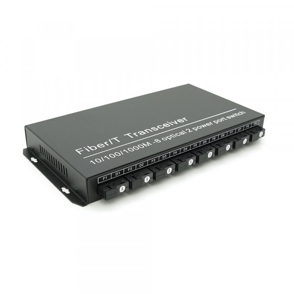 Комутатор UPLINK UFS CK-880IS8F2E Fiber Switch 8Fiber 100Mbps + 2 1000M RJ45 ports, корпус метал, БП в комплекті