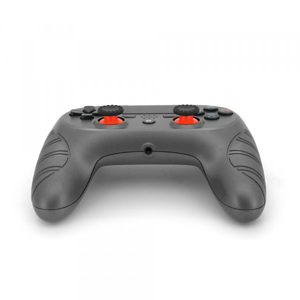 Геймпад Brazzers S8-P бездротовий для PS4 Wireless DOUBLE-motor vibration 4, роз'єм для навушників, LED light bar, Silver, 3.7V, 600mAh, Blister-box