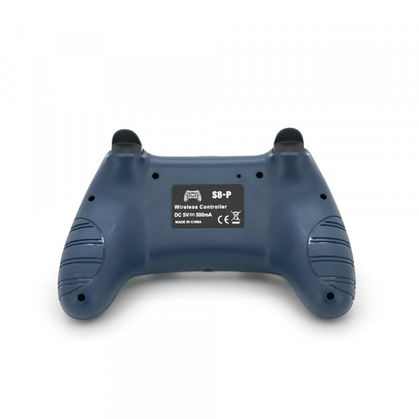 Геймпад Brazzers S8-P бездротовий для PS4 Wireless DOUBLE-motor vibration 4, роз'єм для навушників, LED light bar, Dark blue, 3.7V, 600mAh, Blister-box