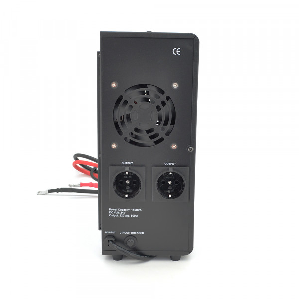 ДБЖ з правильною синусоїдою Europower EPWM-MPS-1500/24 (1050 Вт) 5/10/15/20А, під зовнішню АКБ 24В (AGM/GEL/LFP), кріплення на стіну, Q1 (420*350*230)
