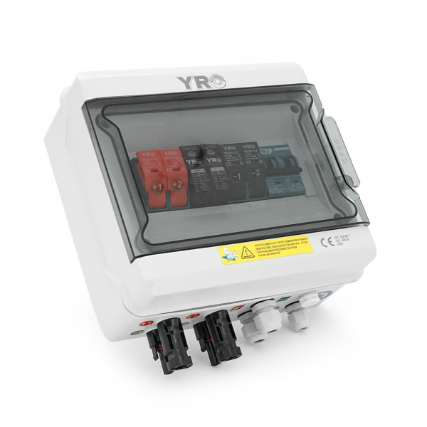 Комбінатор для сонячних систем YRPVB-2/1CB DC550V блискавкозахист+замок (2входу/1 вихід)(струм 20А 550В)