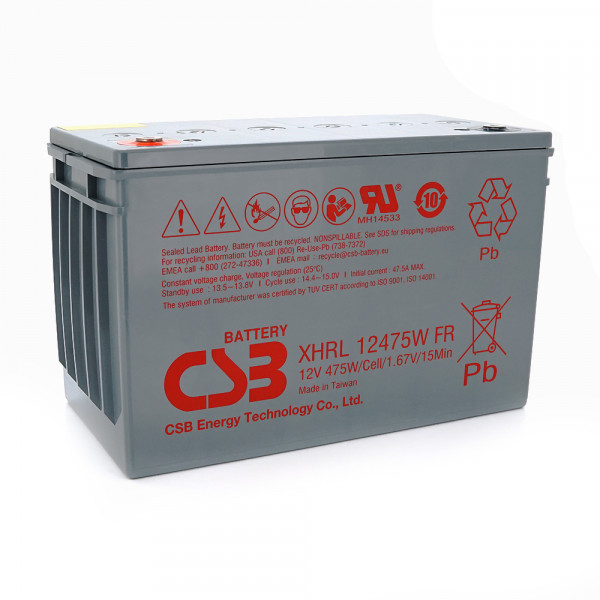 Акумуляторна батарея CSB XHRL12475WFR, 12V 118.8Ah (343х213х170мм)