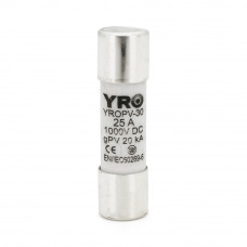 Плавкий запобіжник YROPV-30, 25A, 1000Vdc, 10×38mm, постійна напруга, 10 штук в упаковці, ціна за 1 штуку