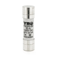 Плавкий запобіжник YROPV-30, 30A, 1000Vdc, 10×38mm, постійна напруга, 10 штук в упаковці, ціна за 1 штуку
