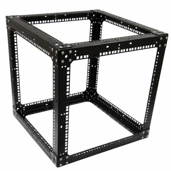 Стійка-кронштейн Cube 19" 9U 550х550х550 мм, посилена, чорна