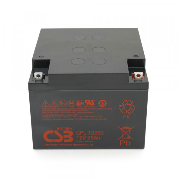 Акумуляторна батарея CSB GPL12260, 12V 26Ah (166х175х125 мм), Q2/72 (В'ЄТНАМ)