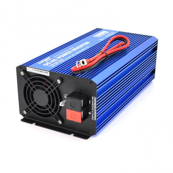 Інвертор напруги Carspa-SINUS P1000-242  (1000Вт), 12/220V, 1xShuko, 1USB, клеми, Box Q4