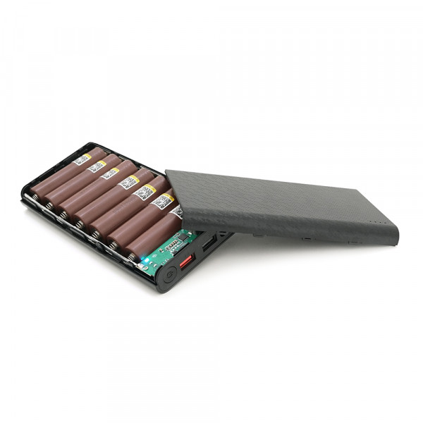 Портативний Power Bank 18W для роутерів, Output: USB 5V/2A, DC9V,2.7A/12V1.5A, 21000mAh(7*3000mAh), 155х75х23мм, 460грам, Black, BOX