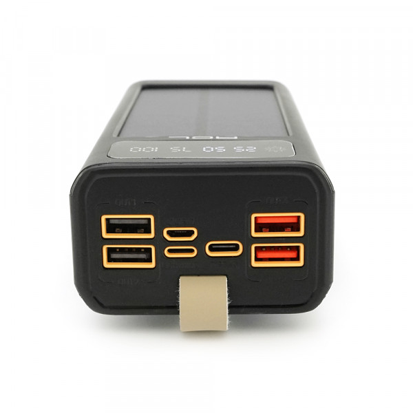 Powerbank ACL PW-90 30000mAh, SOLAR, Кабель TypeC + Lighting, 0,72kg, Black, Box
