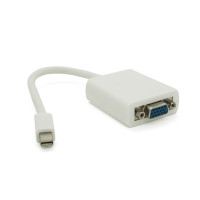 Конвертер mini Display Port (тато) на VGA(тато) 30cm, White, 4K/2K, Пакет