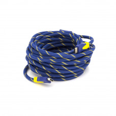 Кабель HDMI-HDMI 10m, v1.4, OD-8.0mm, 2 фільтра, обплетення, круглий Blue / Gold, коннектор Blue-yellow, (Пакет) Q40