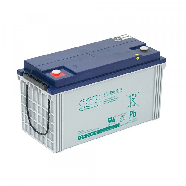 Акумуляторна батарея SSB AGM SBL135-12HR 12 V 120 Ah (406 x 174 x 215), 34 kg White