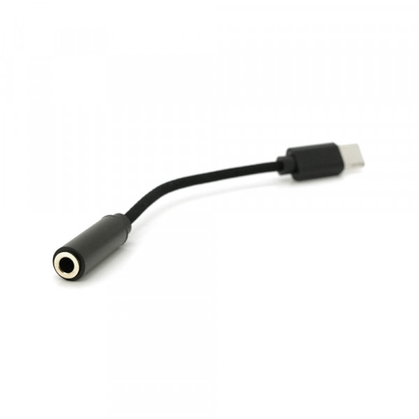 Кабель-перехідник KIN KY-222 Jack 3.5mm(F) => Type-C(M), 0.1м, Black, Box
