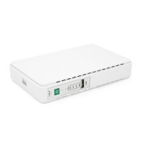 ДБЖ MIni Ups для роутерів/комутаторів POE-432EM, outputs: DC 9В/12В, POE 15В/24В, USB DC 5В/2A, 10400MAh(4*2600MAh), (160х28х105), White, BOX