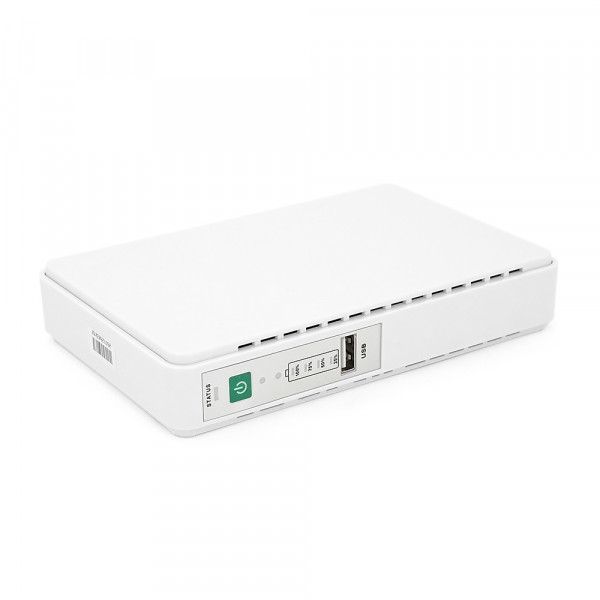 ДБЖ MIni Ups для роутерів/комутаторів POE-432EM, outputs: DC 9В/12В, POE 15В/24В, USB DC 5В/2A, 10400MAh(4*2600MAh), (160х28х105), White, BOX