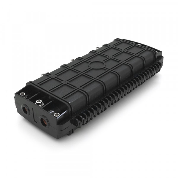 Муфта оптична Merlion ML-OP-F008-96C, герметична, 4 введення, до 4-х касет, до 24 зварок, матеріал PC