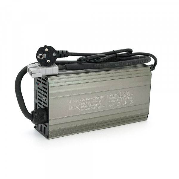 Зарядний пристрій для акумуляторів Li-ion 24V(29,4), 25-30A, роз'єм Anderson, 185x88x60mm