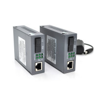 Медіаконвертер пари NetLink A+B (IC+113), 1310+1550 WDM одноволоконний Full/Half duplex , SC 25km (0 +70°C), +блок живлення 5V 1A, !!ПАРА в КОРОБКУ, відвантажуємо парою+перехiдник