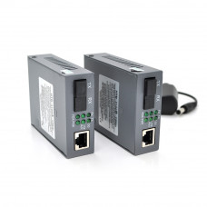 Медіаконвертер пари NetLink A+B (IC+113), 1310+1550 WDM одноволоконний Full/Half duplex , SC 25km (0 +70°C), +блок живлення 5V 1A, !!ПАРА в КОРОБКУ, відвантажуємо парою+перехiдник