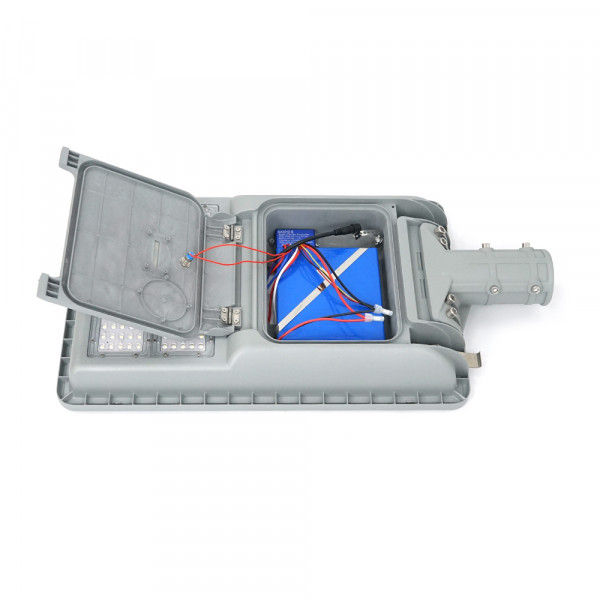 SOLAR LED-ліхтар Anern AN-ISSL-C-60W, 18V 30W, 144LED, 128WH LiFePO4, 150lm/w, 120°, заряд 6 ч, разряд 3 часа, IP66. Aluminium, 640*360*100mm