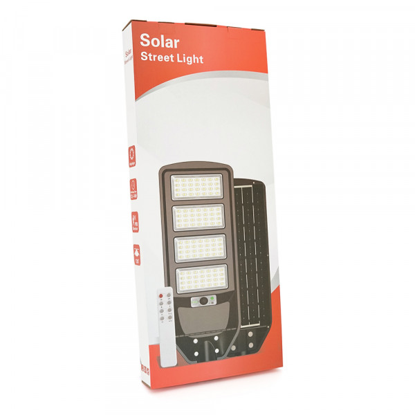 SOLAR LED-ліхтар Anern AN-ISGL10-150W, 150W,112LED/5054, 3.2v12AH LiFePO4, 1900lm, заряд 8 год, розряд 4 години, IP66. ABC Plastic, 622*251*47мм
