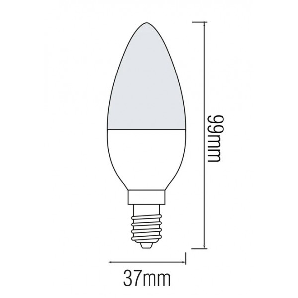 Лампа свічка ULTRA SMD LED 6W 3000K E14 480Lm 175-250V