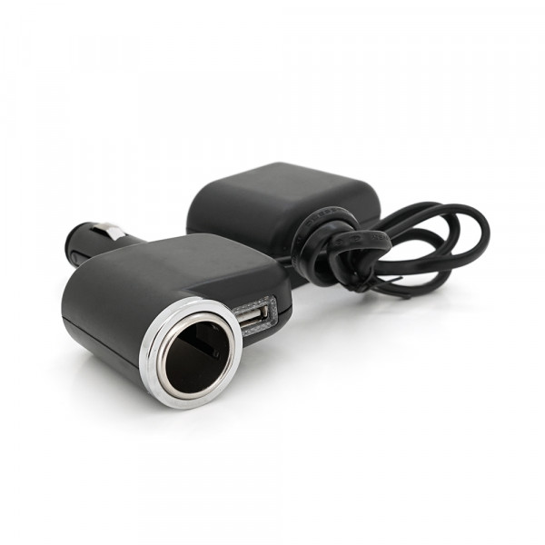 АЗУ розгалужувач Olesson 1526, 12V-3*12V+USB, Black, Blister