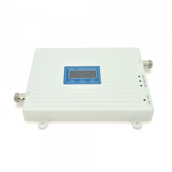 Комплект підсилювач GSM304-3G-4G 900/1800/2100МГц. Підсилювач тридіапазонний, антена прийому 10м кабелю, антена ретрансляції 3 метри. White