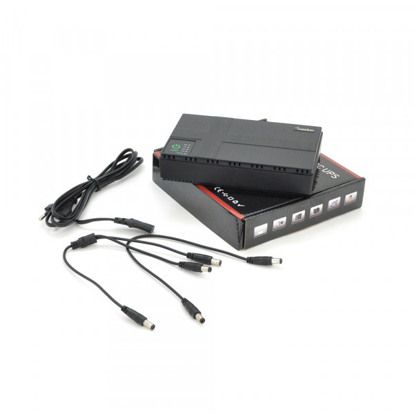 ДБЖ для роутерів/комутаторів DC1018P, 18W, Output: USB-5V, DC-5V/9V/12V, POE-15/24V, 1/2A, Li-ion 10400mAh, 160х105х32мм, 385 грам, 385 грам,