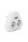 Розетка трійник із заземленням F202-White, 2 розетки+3USB(1А), 2500W, 10A, 110-250V~Max, Blister