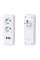 Розетка трійник із заземленням F102-White, 2 розетки+3USB(1А), 2500W, 10A, 110-250V~Max, Blister