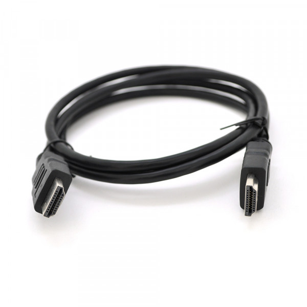 Кабель Merlion HDMI-HDMI HIGH SPEED 1.2m, v1.4, OD-7.5mm, круглий Black, коннектор Black, (Пакет) Q250