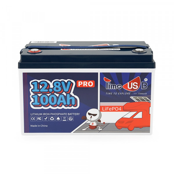Акумуляторна батарея LiFePO4 Timeusb 12.8V 100Ah Pro, 1280Wh, BMS 100A, 260*168*210мм