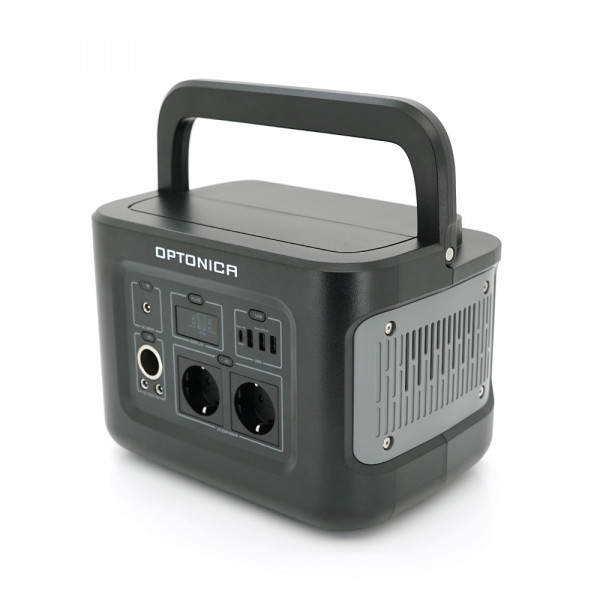 Зарядна станція Optonica B600-A1. Ємність 512Wt/h, Потужність 600Вт. Out:2xAC230, 2хDC13.3V/10A, USB-3x5V/2.4A, Type-C 100W(PD), 290х210х204мм. 7.9кг