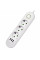 Мережевий фільтр F03U, 3 розетки EU + 3 USB, 1.5 м, перетин 3х0, 75мм, 2500W, White, Bag