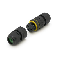 Кабельний з'єднувач EW-M16-2P, під кабель 3,5-7 мм, 2P, 17.5A, 450V, Black