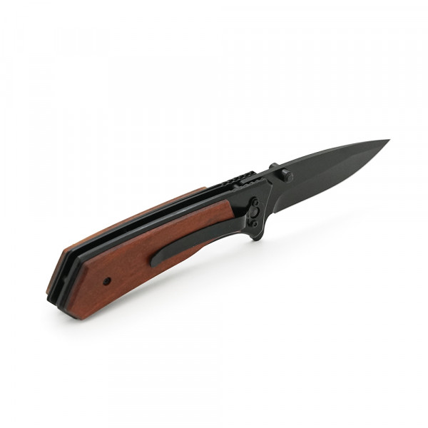 Ніж складаний Browning-331 Black Titanium, сталь + дерево, довжина 202 мм, 200 гр, Black