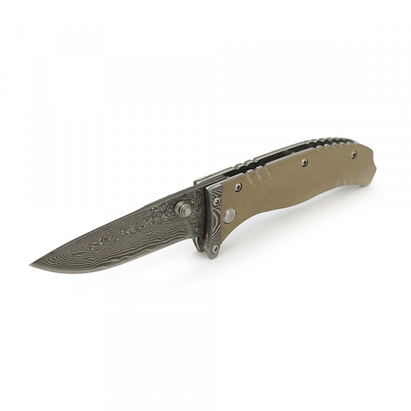 Ніж складний Browning-F107 Damascus, ручка дамаська сталь, довжина 178 мм, 160 гр, Box