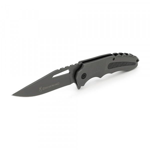 Ніж складний Browning-F134, ручка сталь + карбон, довжина 221 мм, 250 гр, Box