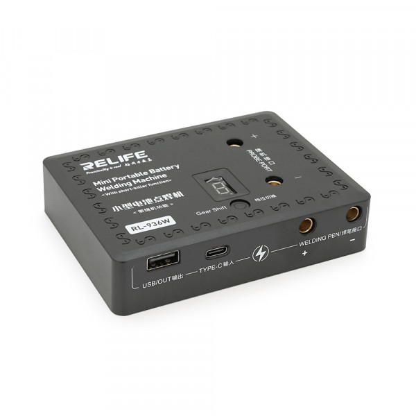 Міні точкове зварювання RL-936W, USB in: 5V 2A, OUT:650А(max), АКБ: 4000mAh, LED дисплей, 86х26х113mm, 4,2W