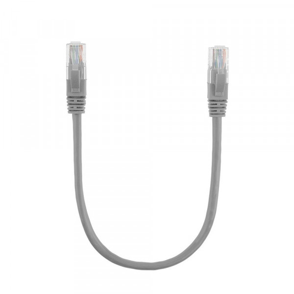 Патч-корд литий RITAR, UTP, RJ45, Cat.5e, 0,25m, сірий, Cu (мідь)