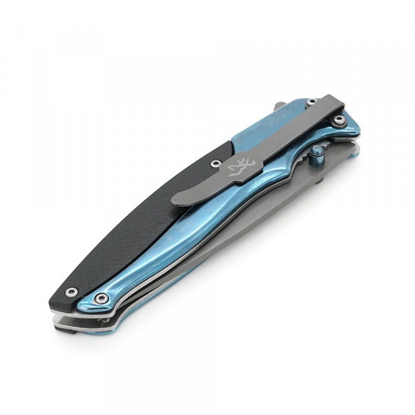 Ніж складний Browning-HC001 Blue, ручка сталь, довжина 220 мм, 250 гр, Box