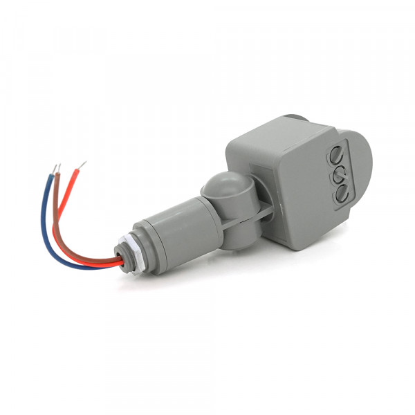 Датчик руху, відстань макс. 12м, 220V макс. навантаження 100Вт, Silver