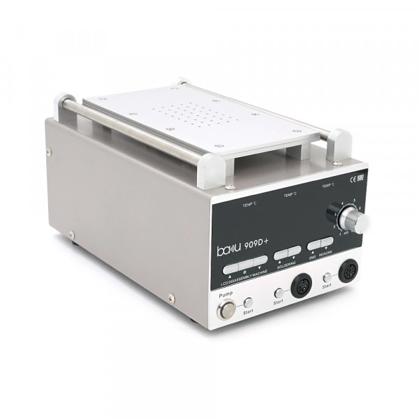 Паяльна станція BAKU BA-909D+, 2у1, цифрова індикація, паяльник/паяльний фен з блоком регулювання, Box