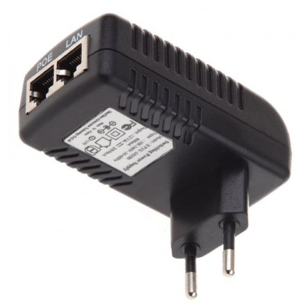 POE інжектор 12V 2A (24Вт) із портами Ethernet 10/100Мбіт/с