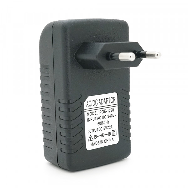 POE інжектор 12V 2A (24Вт) із портами Ethernet 10/100Мбіт/с
