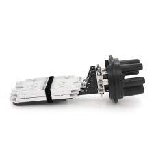 Муфта оптична Merlion ML-OP-F106H-144C, герметична, 5 вводів, до 6-ти касет, до 144 зварок, матеріал PP
