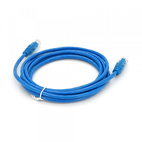 Патч-корд литий RITAR, CCA, UTP, RJ45, Cat.5e, 3m, синій Q400