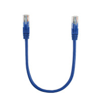 Патч-корд литий RITAR, UTP, RJ45, Cat.5e, 0,25m, синій, Cu (мідь)